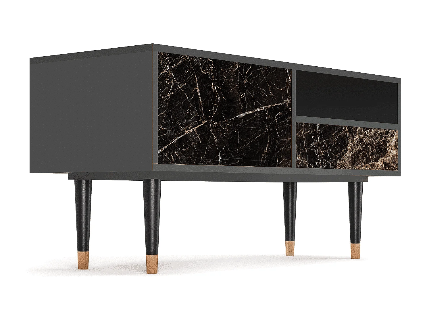 Meuble TV - 115х59х48 cm - T3 - Night Abyss, Anthracite