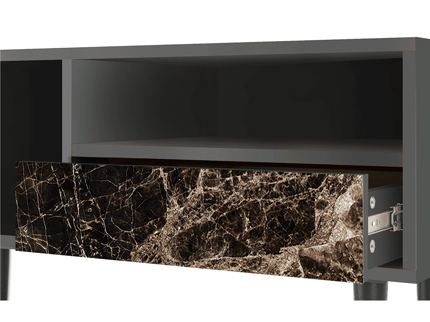 Meuble TV - 115х59х48 cm - T3 - Night Abyss, Anthracite