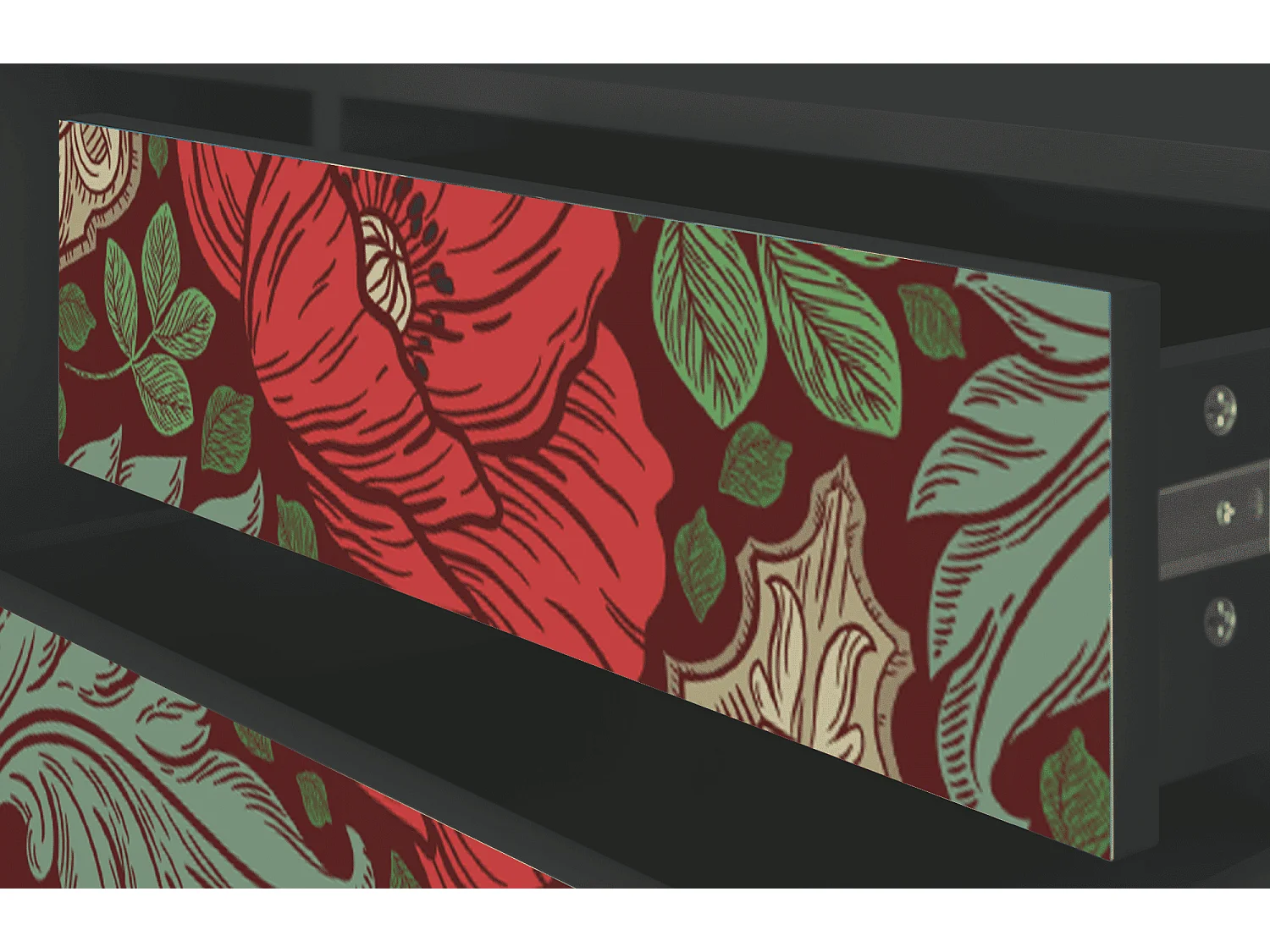 TV-Möbel - 170х59х48 cm - T4 - Poppy Garden, Anthrazit