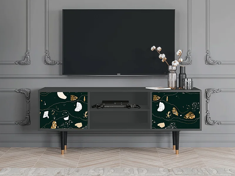Meuble TV - 170х69х48 cm - T2 - Space Rocks, Anthracite