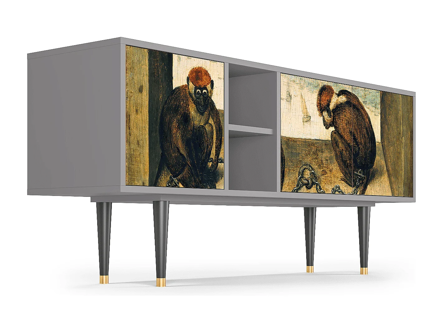 Meuble TV - 150х69х41 cm - T5 - Two Monkeys, Gris