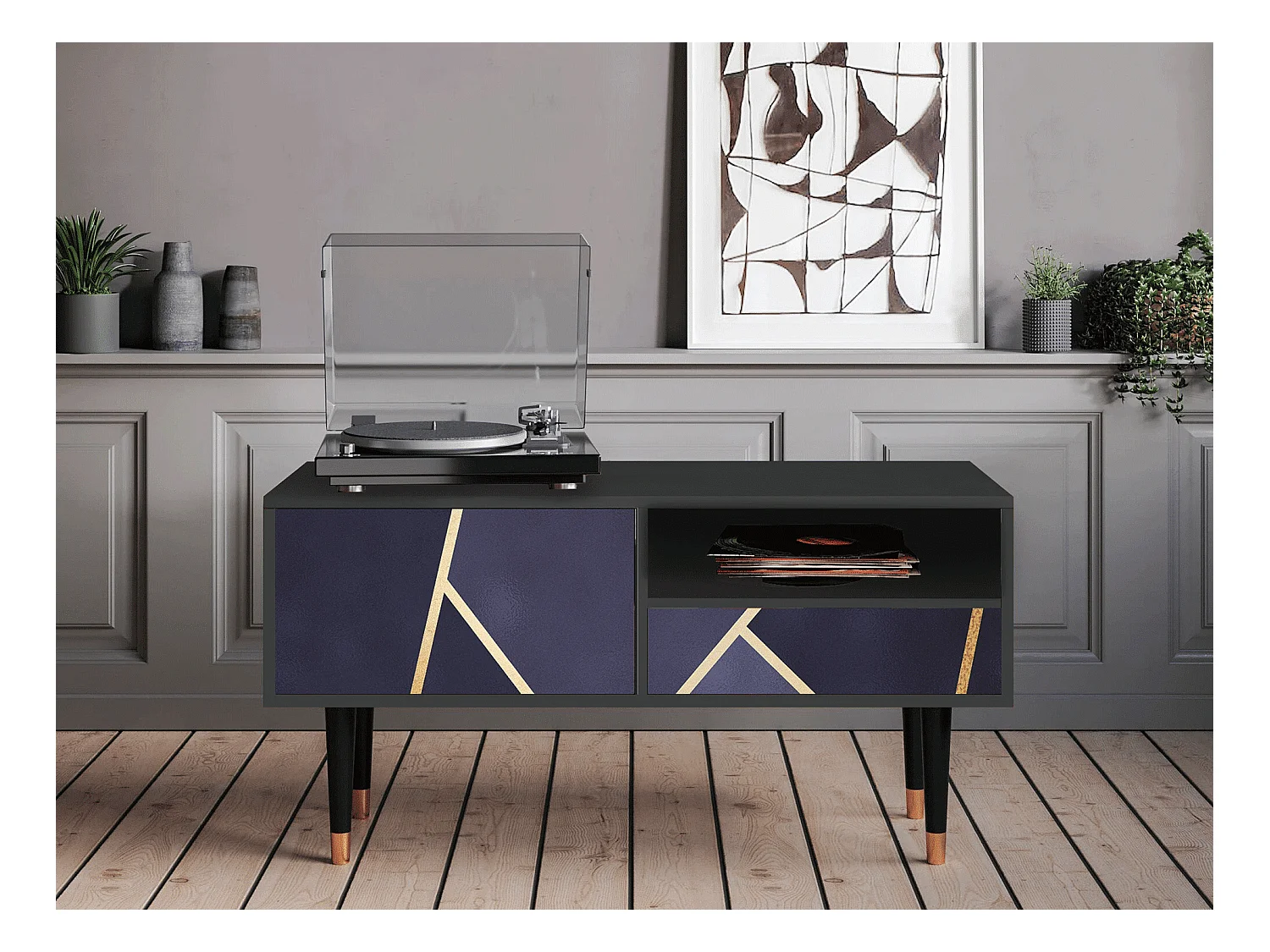 Mobile TV - 115х59х48 cm - T3 - The Amethyst, Antracite