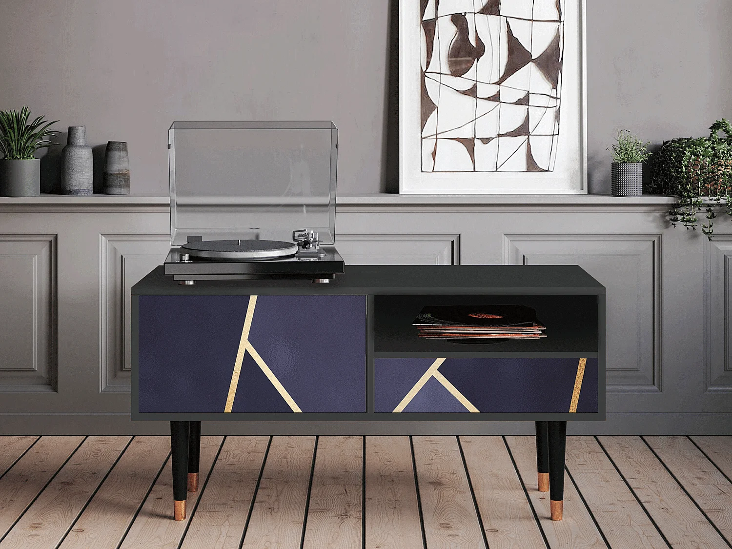 TV-Möbel - 115х59х48 cm - T3 - The Amethyst, Anthrazit