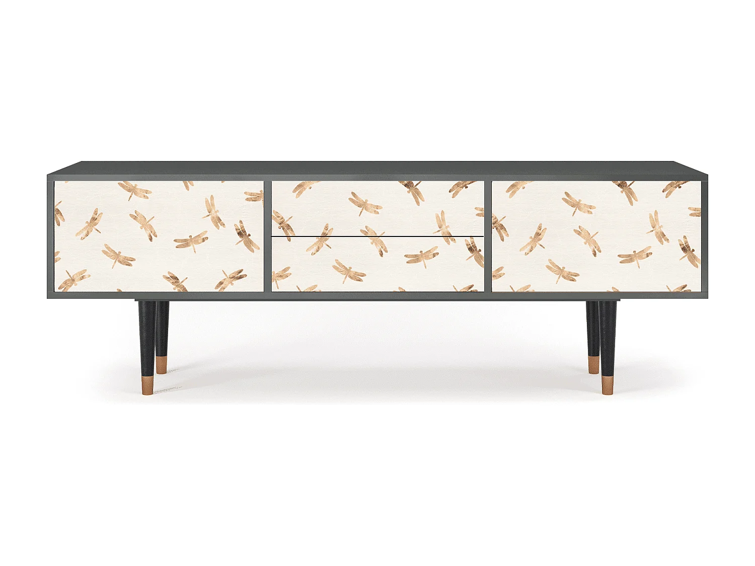 Meuble TV - 170х59х48 cm - T4 - Nude Dragonflies, Anthracite