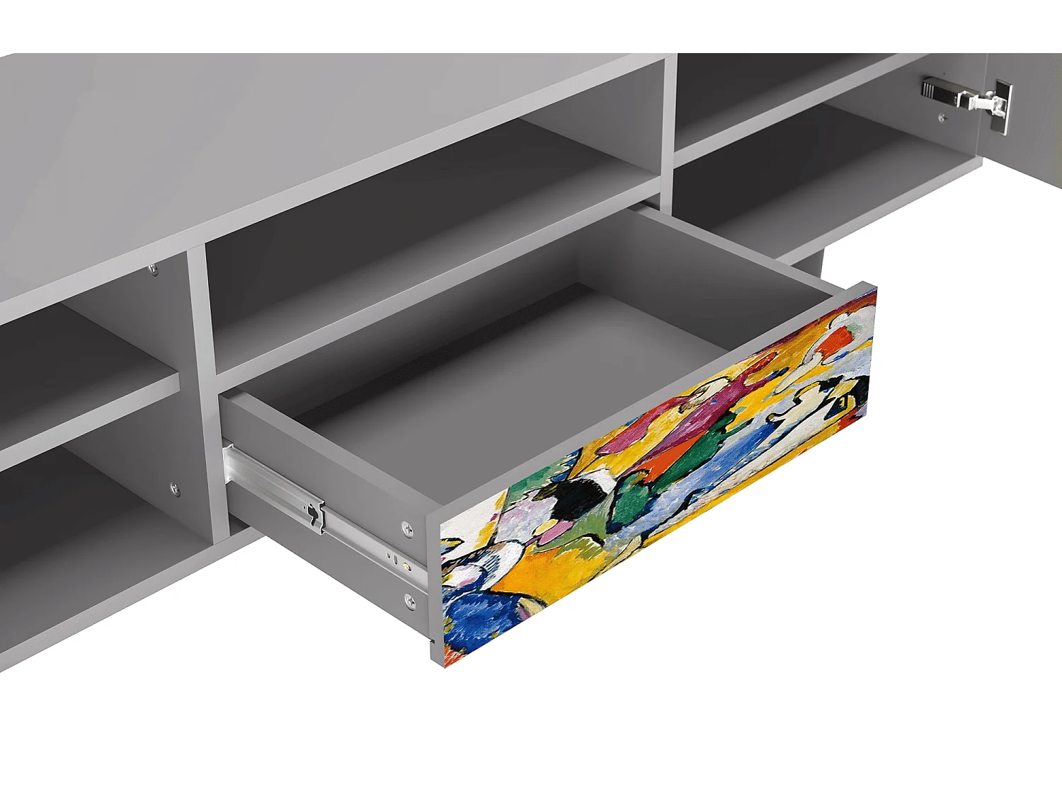 Mueble de TV - 170х59х41 cm - T6 - Improvisation 26  , Cinza