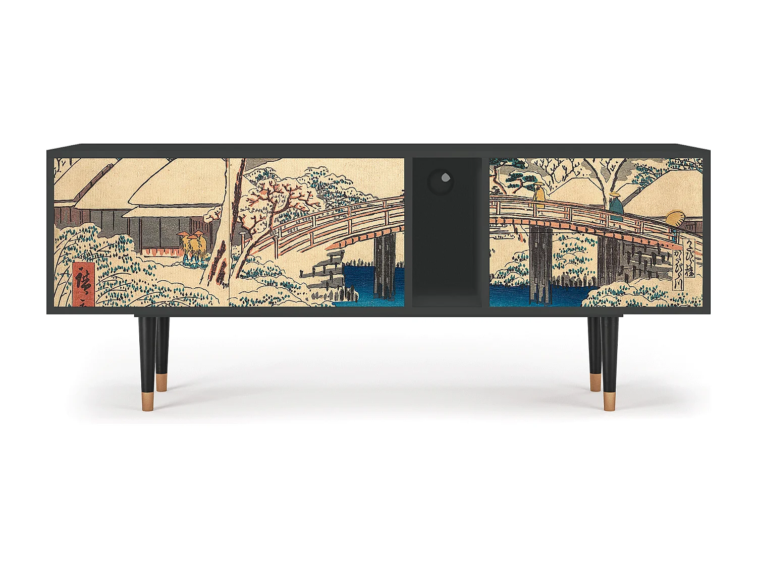 Mobile TV - 170х69х48 cm - T1 - Katabira River, Antracite