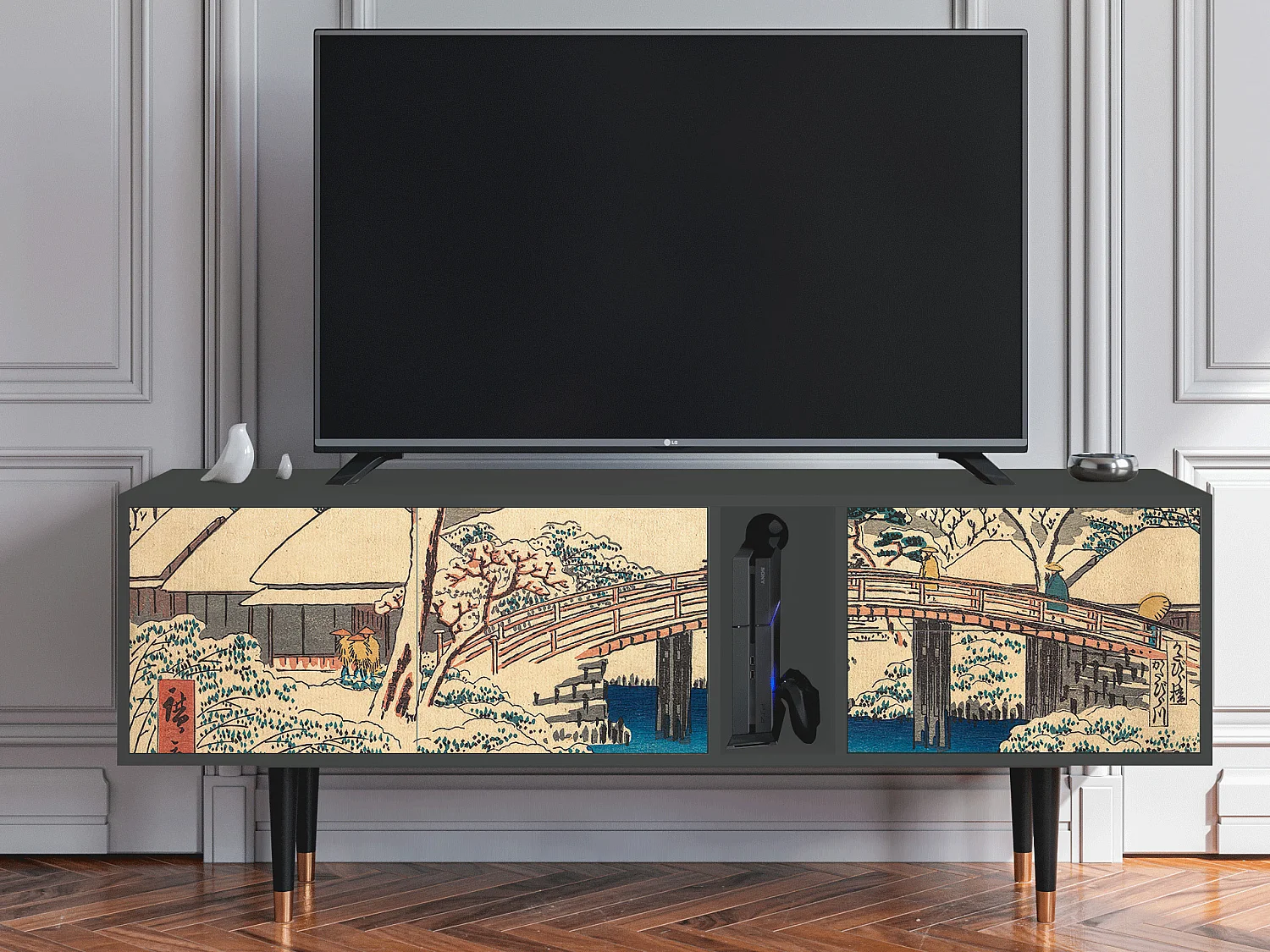 TV-meubel - 170х69х48 cm - T1 - Katabira River, Antraciet