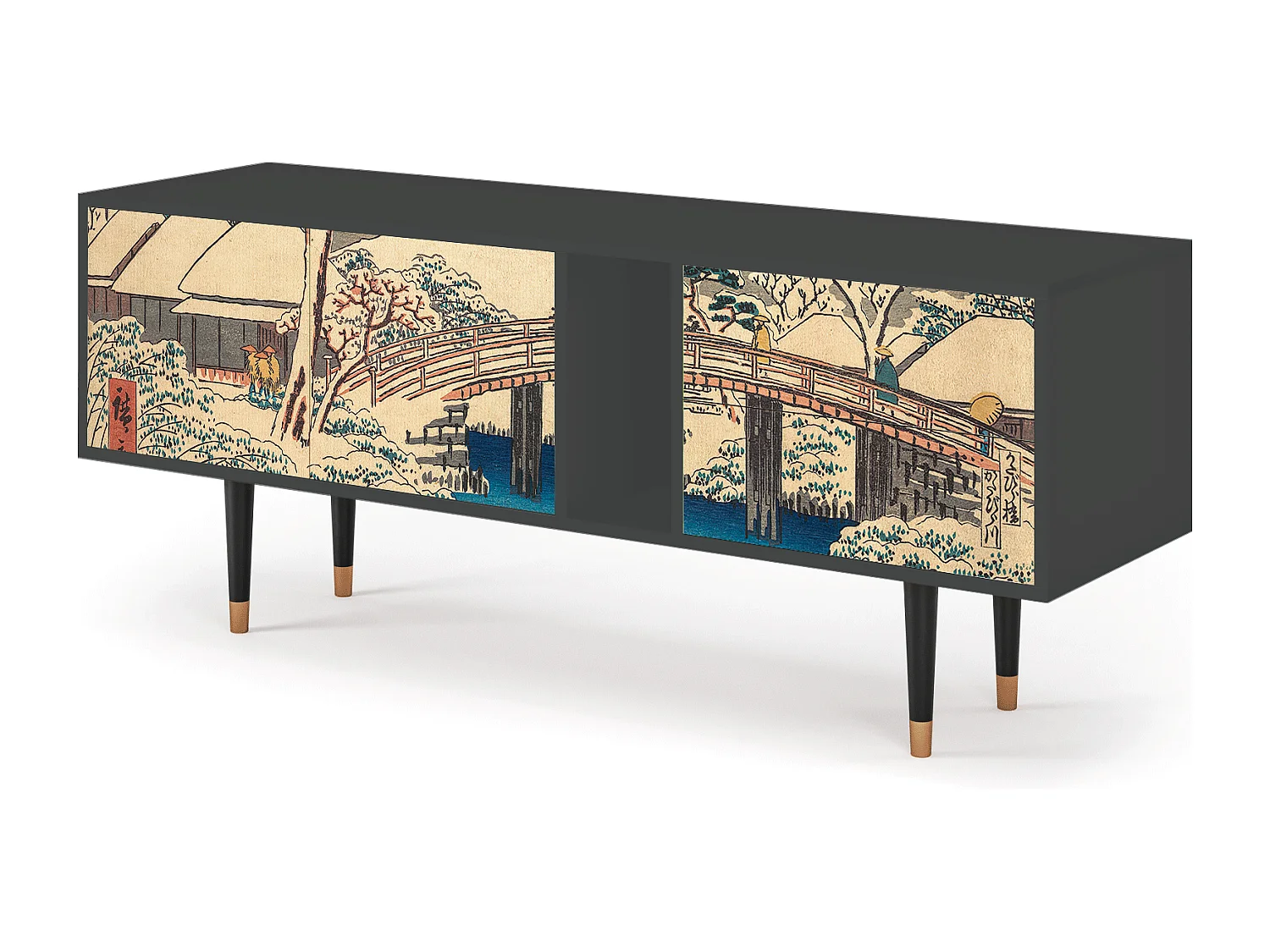 TV-meubel - 170х69х48 cm - T1 - Katabira River, Antraciet
