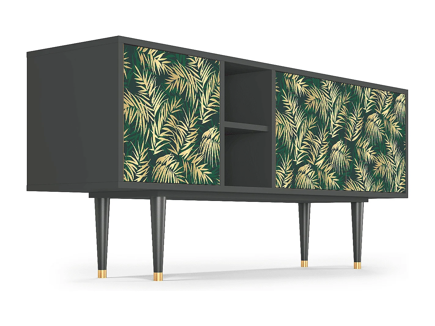 Mobile TV - 150х69х41 cm - T5 - Sunny Palm Tree, Antracite