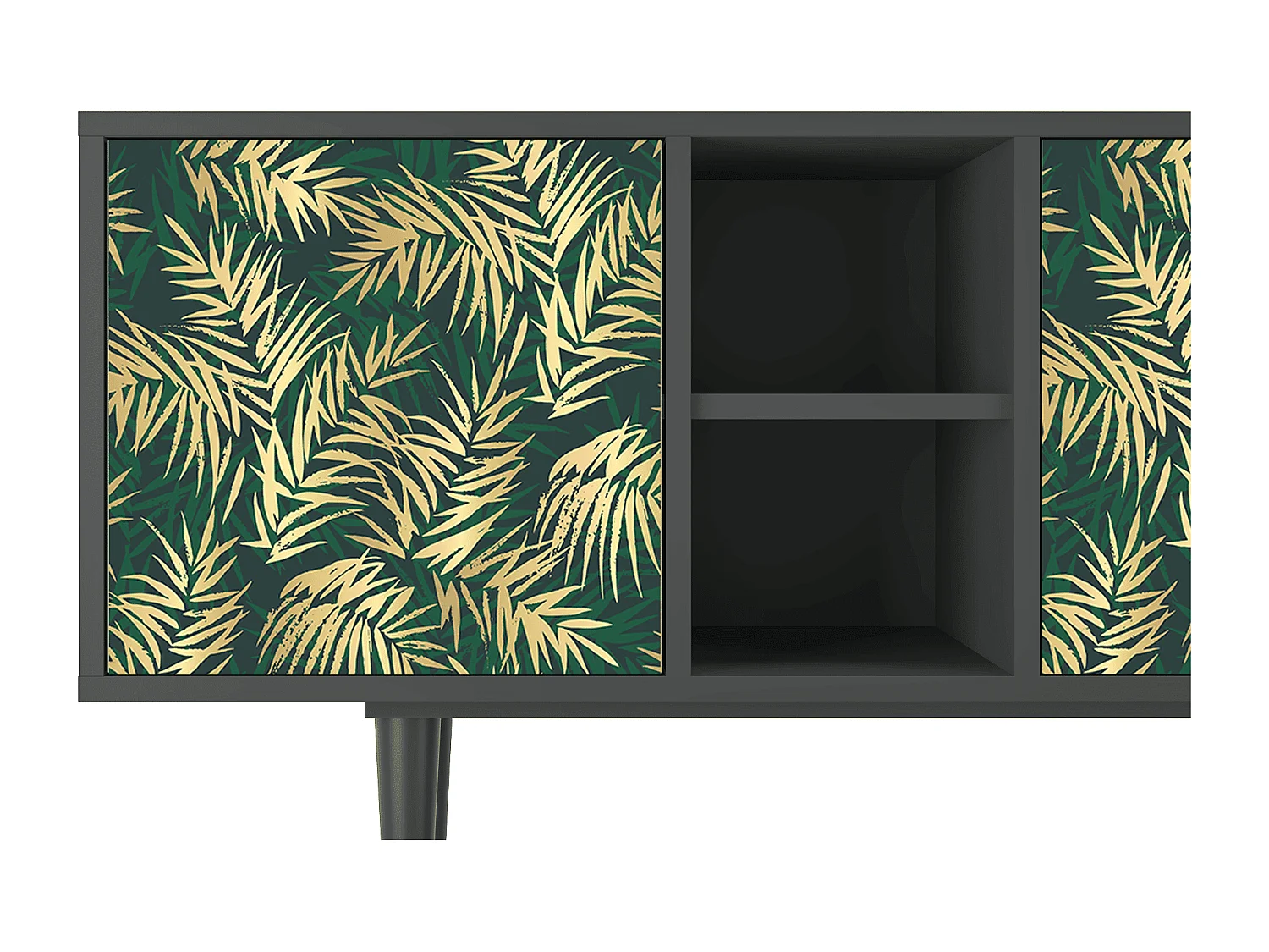 Mobile TV - 150х69х41 cm - T5 - Sunny Palm Tree, Antracite