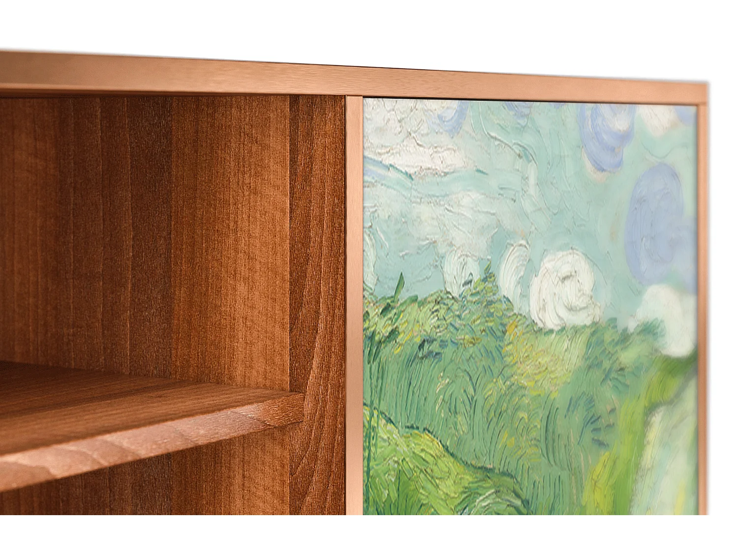 Mobile TV - 170х69х48 cm - T2 - Green Wheat Fields, Noce