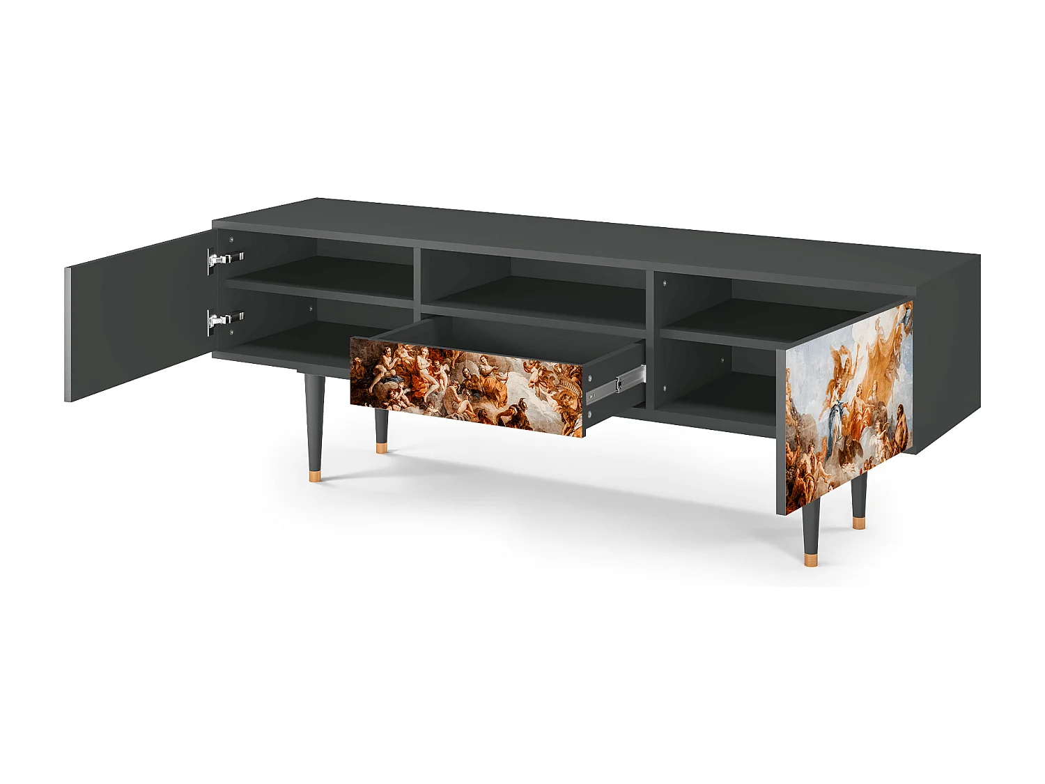 Meuble TV - 170х59х41 cm - T6 - Versailles, Anthracite