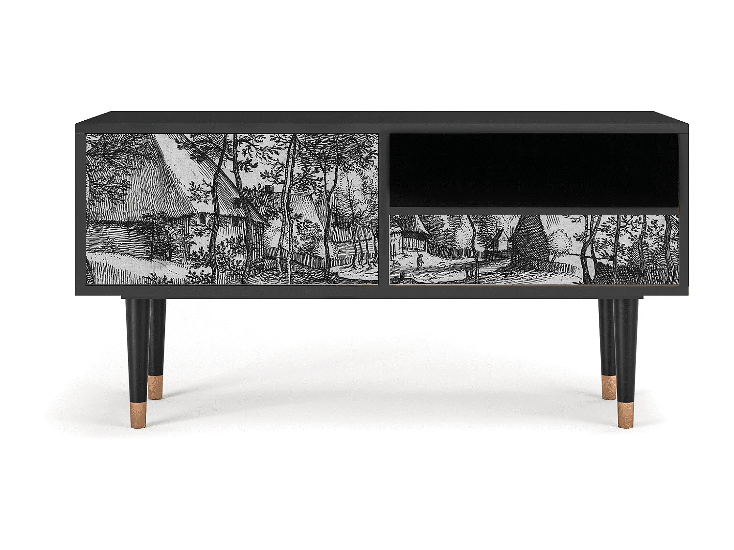 Meuble TV - 115х59х48 cm - T3 - Village Road, Anthracite