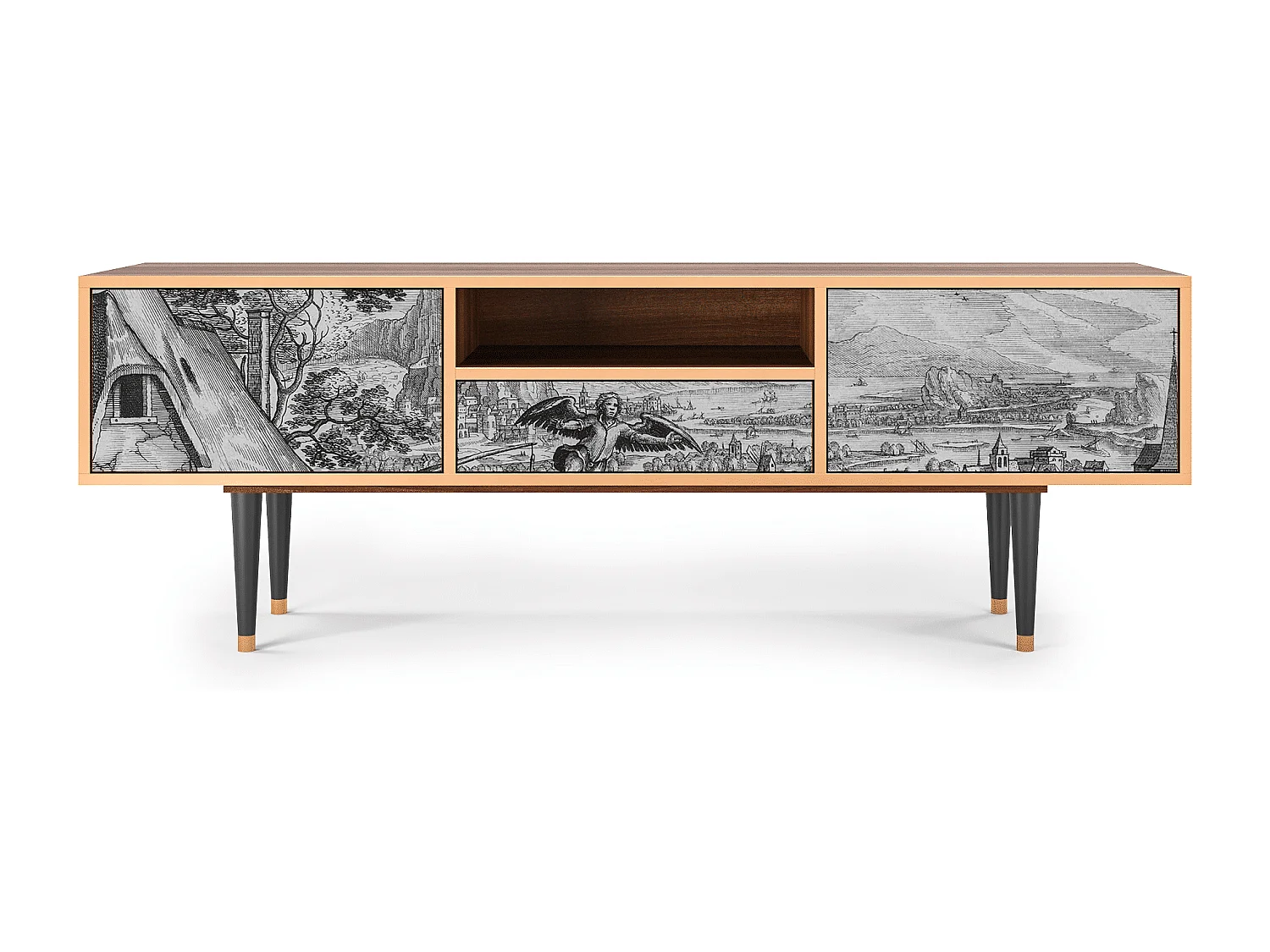 TV-meubel - 170х59х41 cm - T6 - Departure, Walnoot