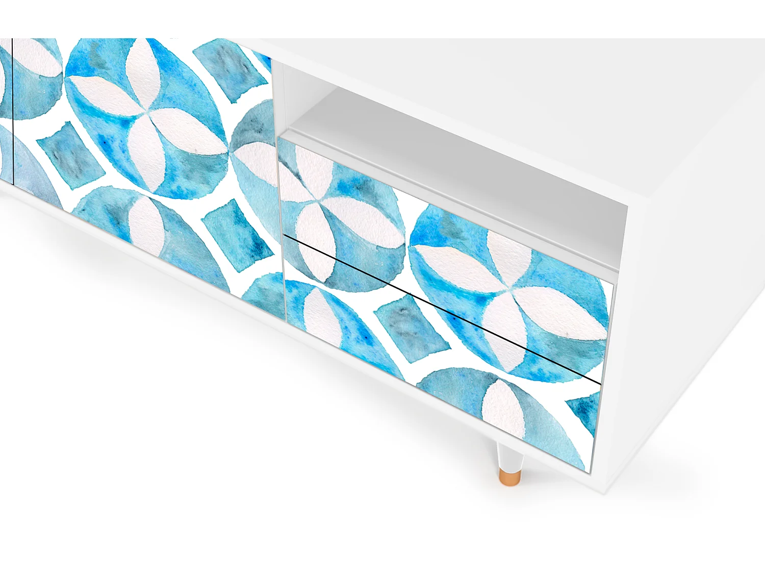 Meuble TV - 125х56х41 cm - T7 - Porto Mood, Blanc