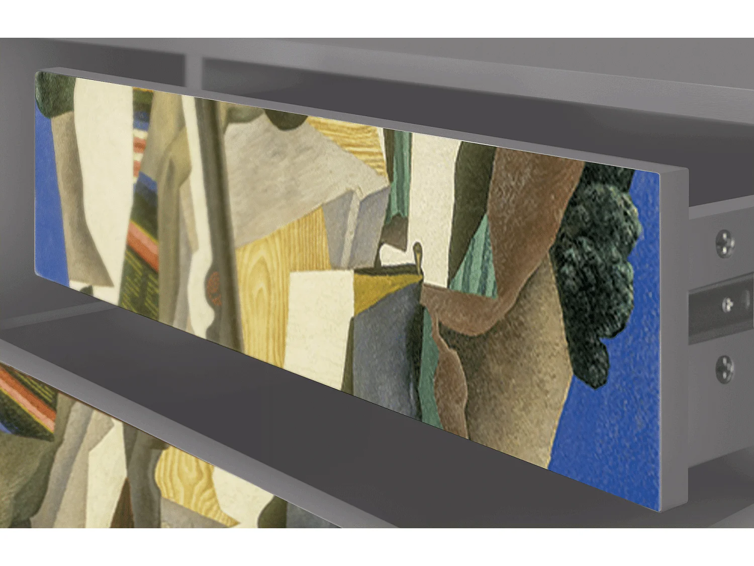 TV-Möbel - 170х59х48 cm - T4 - The Cubist Paintings , Grau