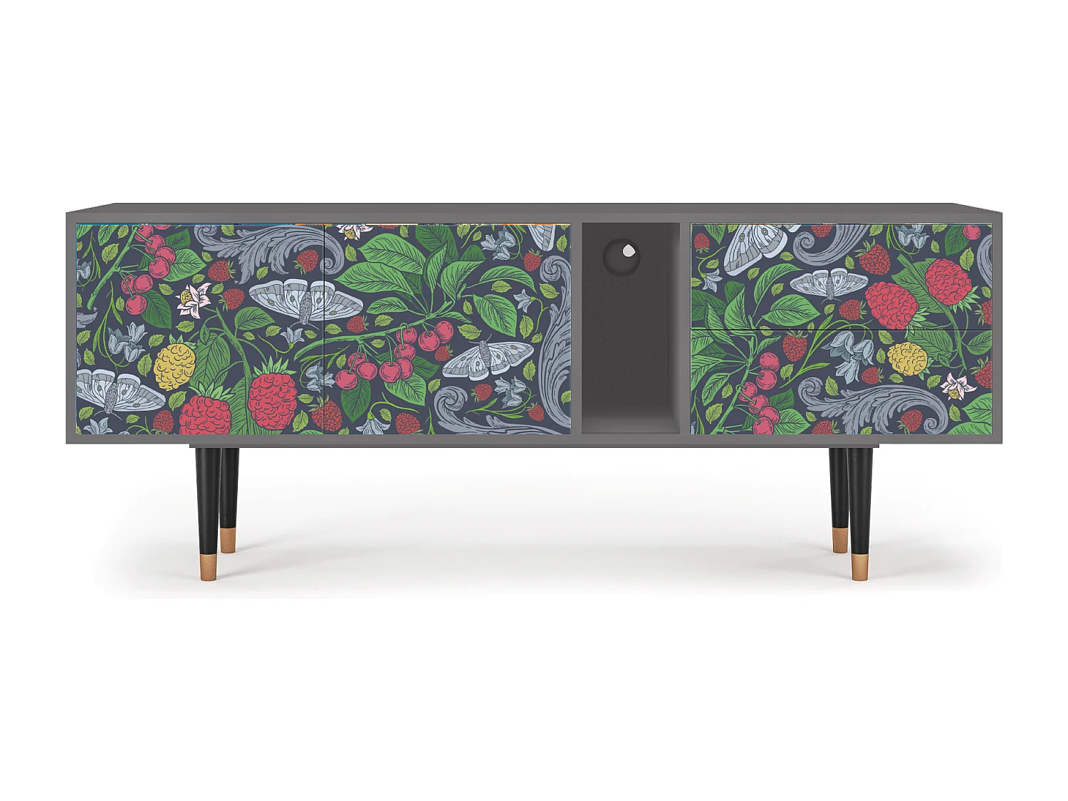 TV-meubel - 170х69х48 cm - T1 - Summer Berries, Grijs