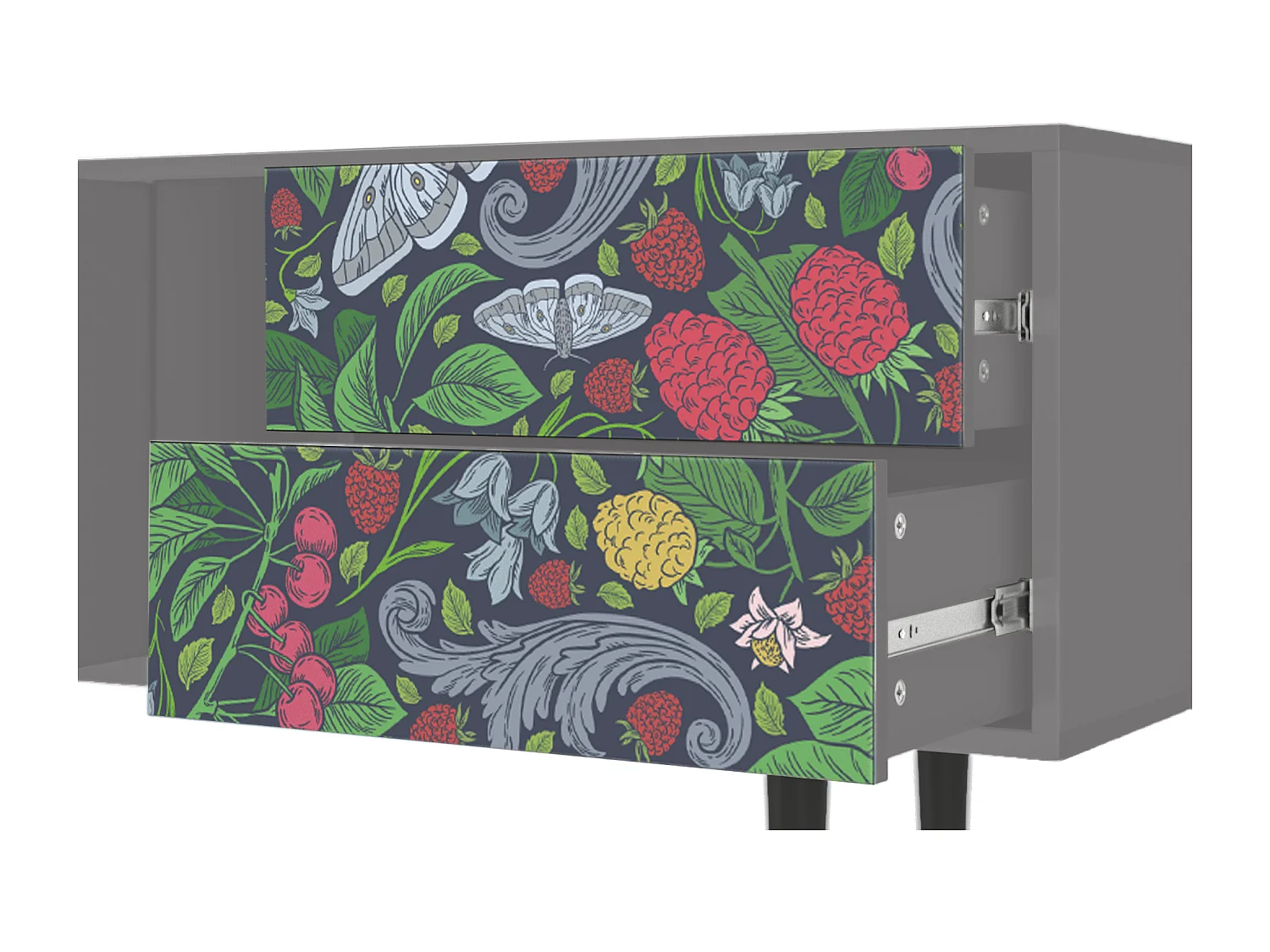 TV-meubel - 170х69х48 cm - T1 - Summer Berries, Grijs