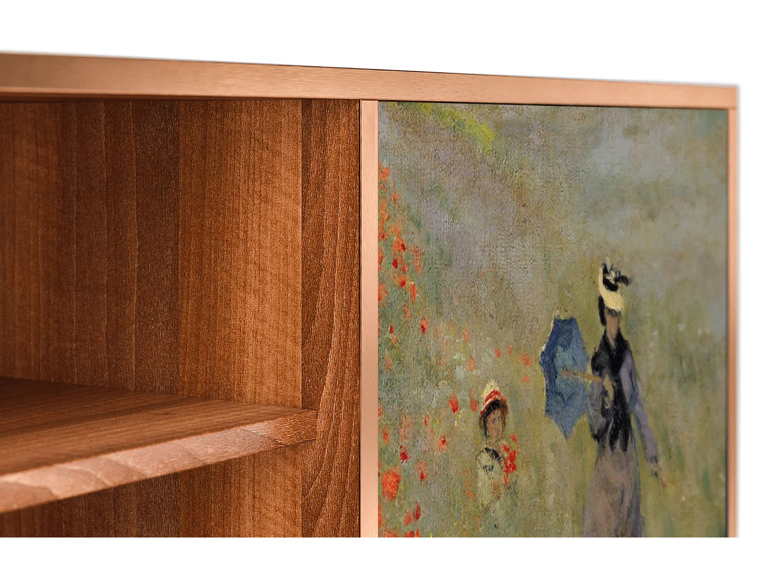 Mobile TV - 170х69х48 cm - T2 - The Poppy Field   , Noce