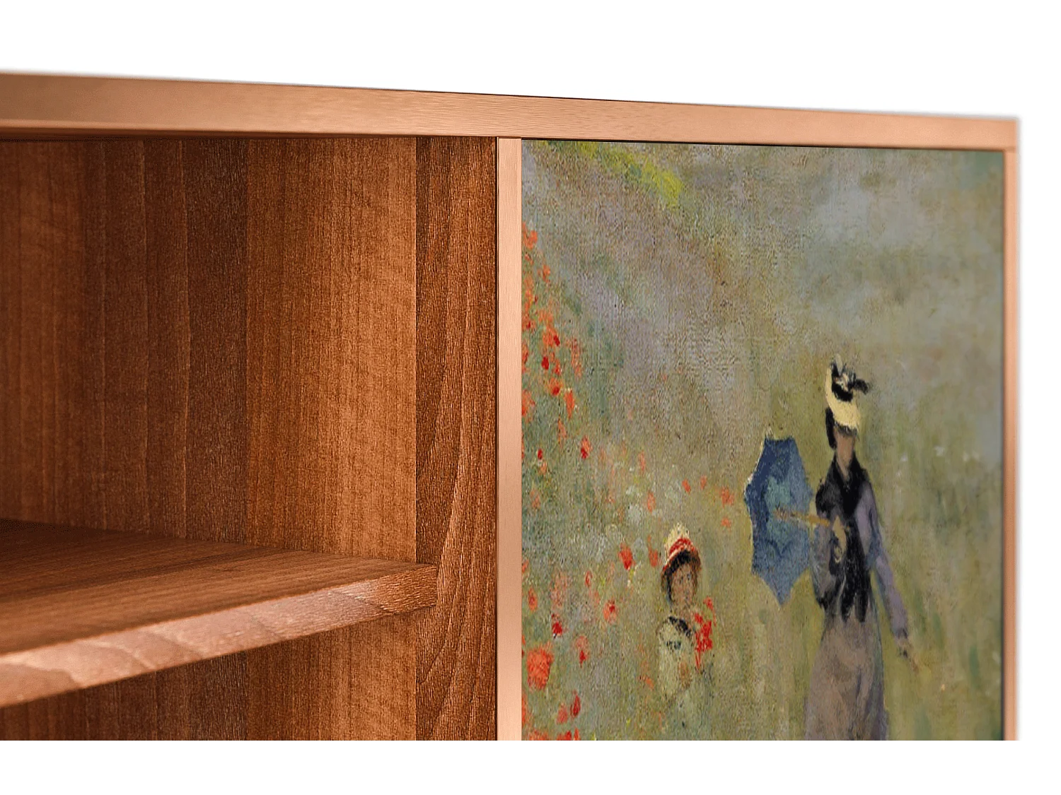 Mobile TV - 170х69х48 cm - T2 - The Poppy Field   , Noce