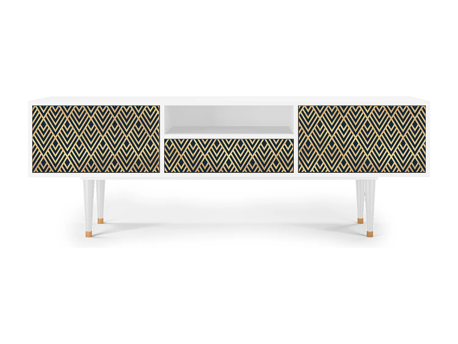 TV-meubel - 170х59х41 cm - T6 - Egypt Triangles, Wit