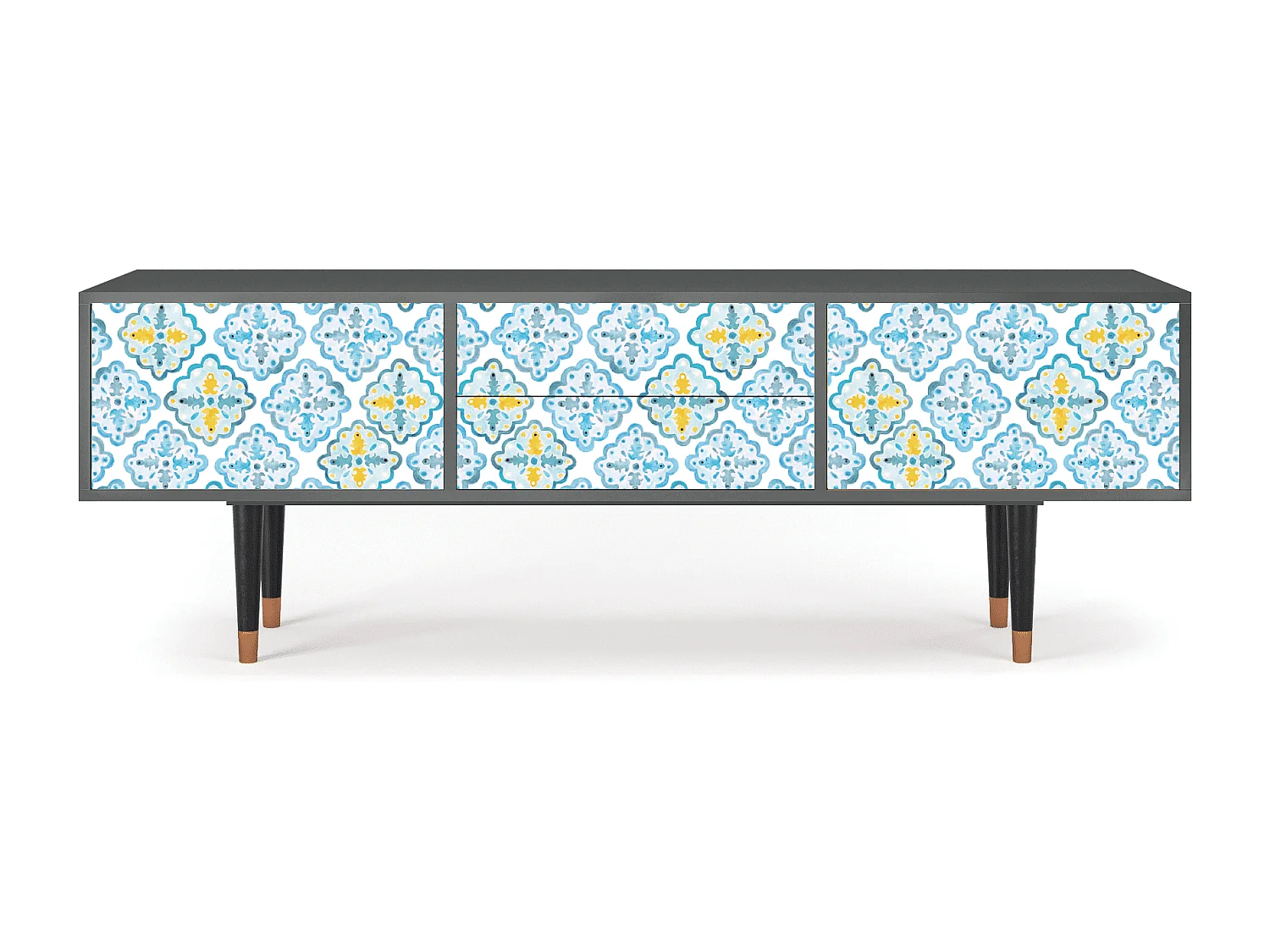 Mueble de TV - 170х59х48 cm - T4 - Portugese tiles, Antracita