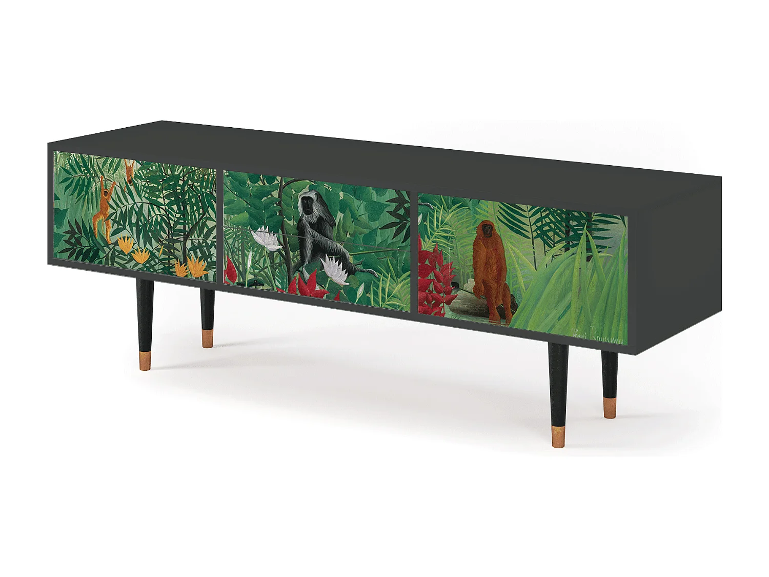 TV-Möbel - 170х59х48 cm - T4 - Jungles in Paris, Anthrazit