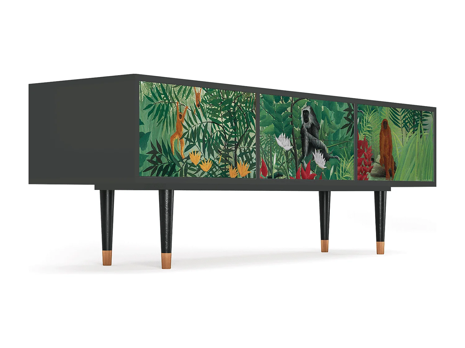 TV-Möbel - 170х59х48 cm - T4 - Jungles in Paris, Anthrazit