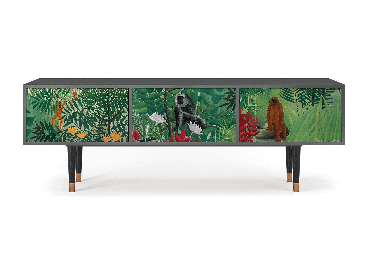 TV-Möbel - 170х59х48 cm - T4 - Jungles in Paris, Anthrazit