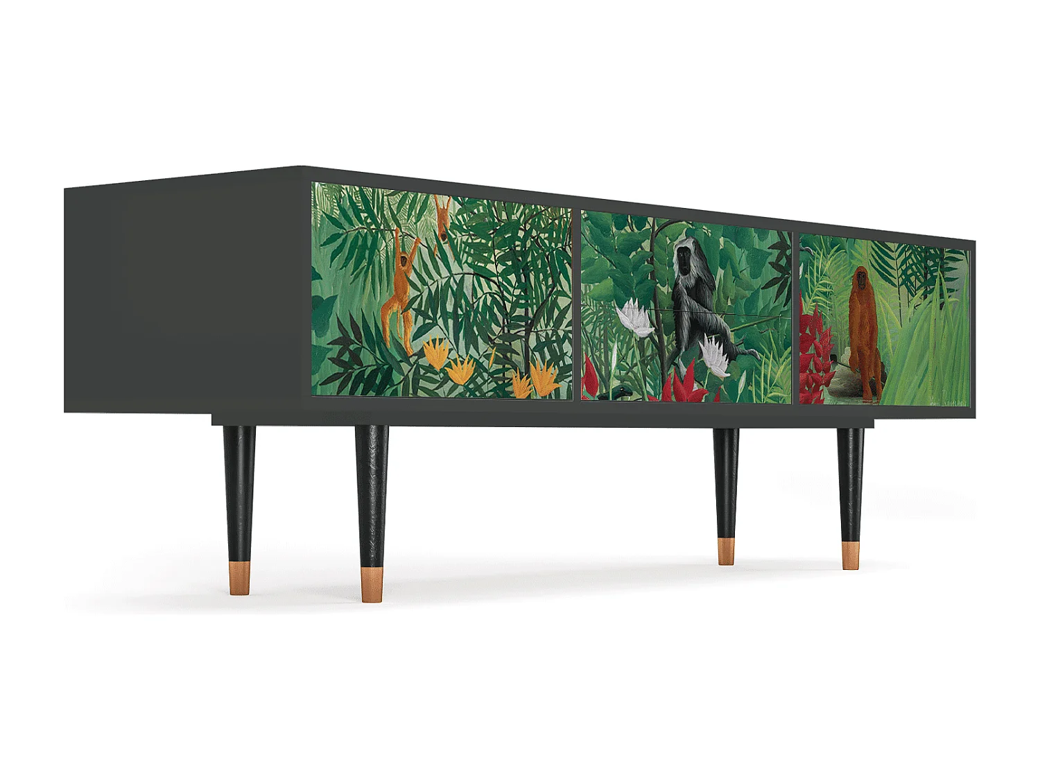 TV-Möbel - 170х59х48 cm - T4 - Jungles in Paris, Anthrazit