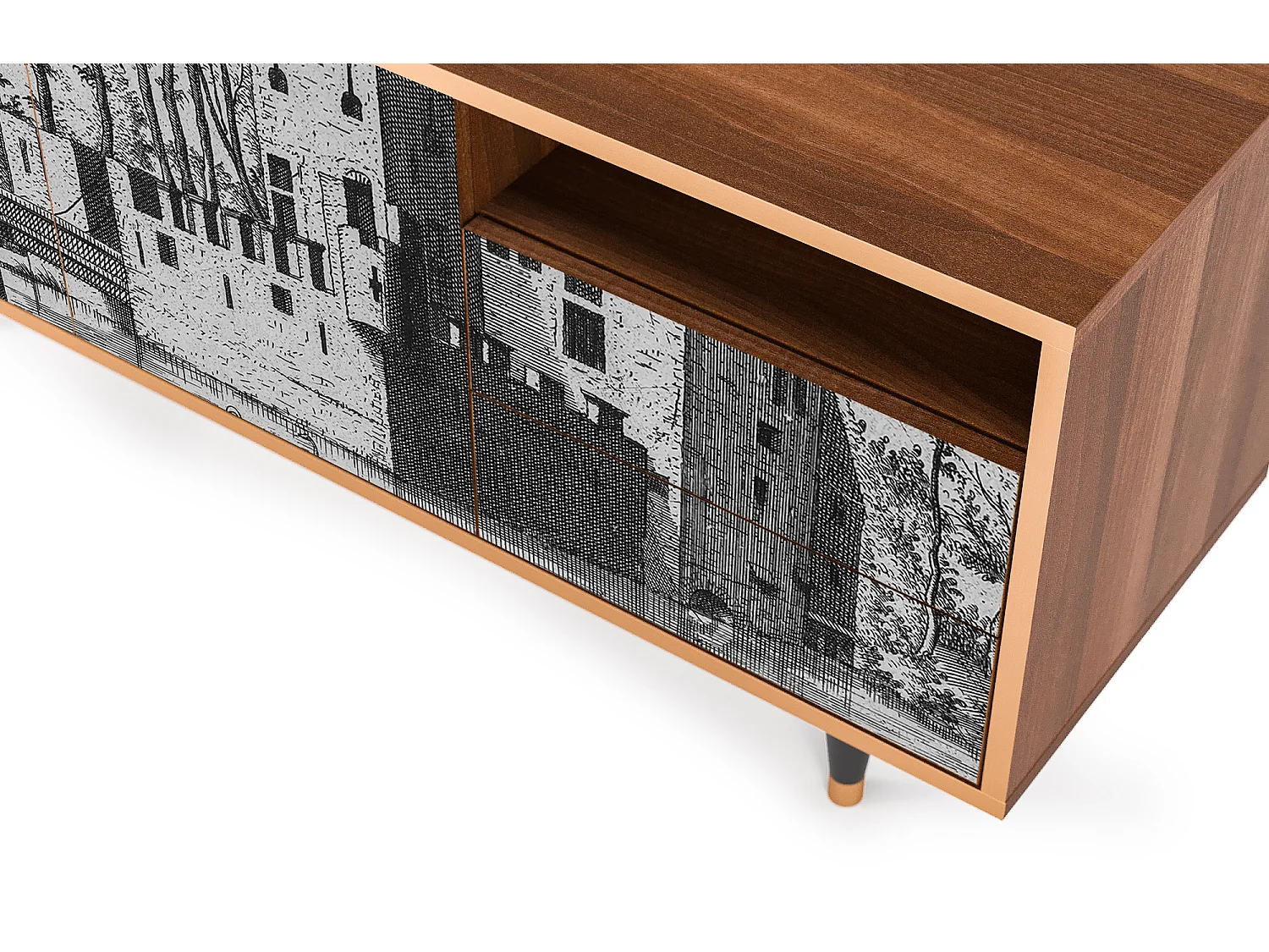 TV-Möbel - 125х56х41 cm - T7 - Castle by Breugel, Walnuss