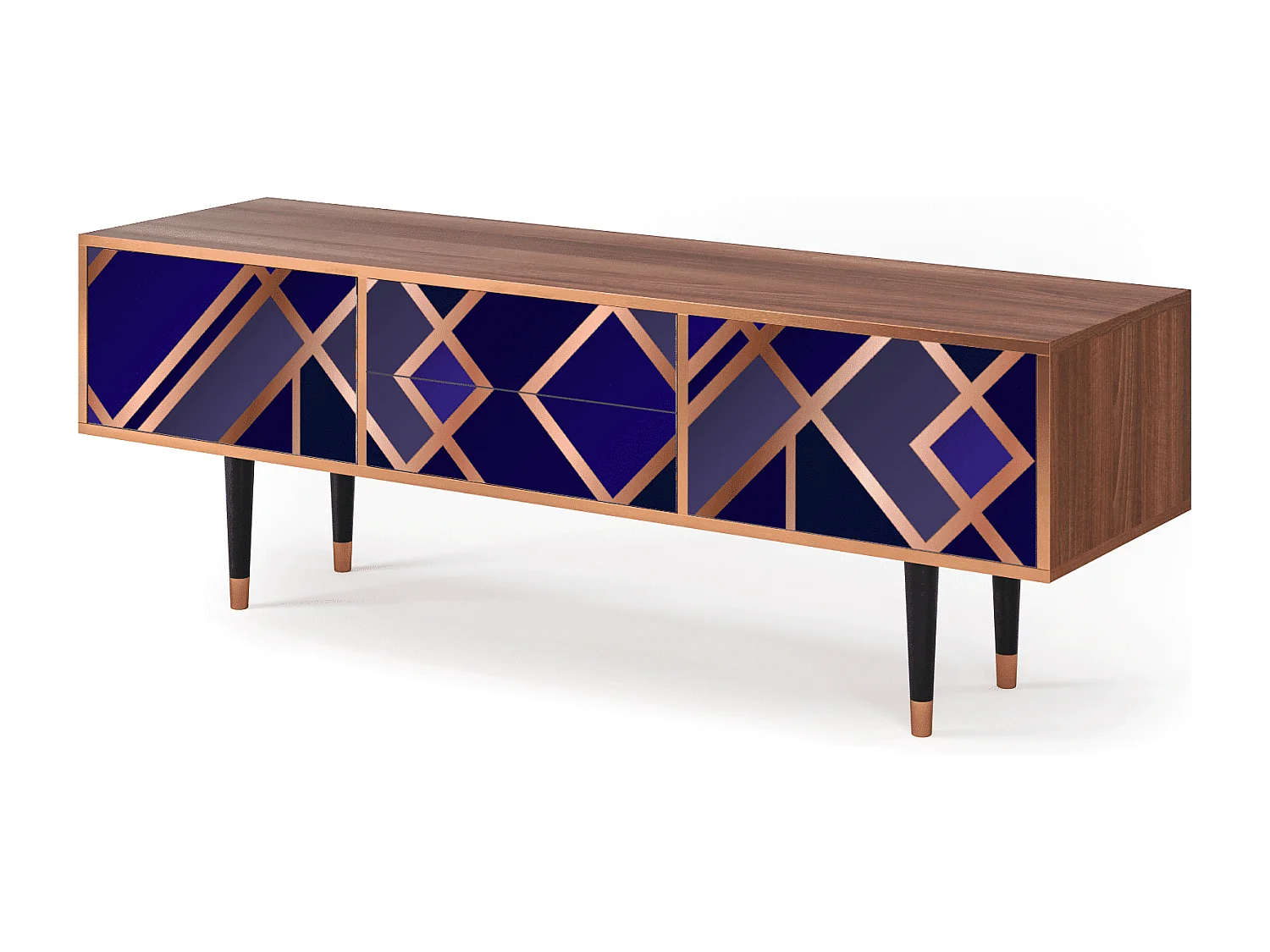 Meuble TV - 170х59х48 cm - T4 - Aquamarine Getsby, Noyer