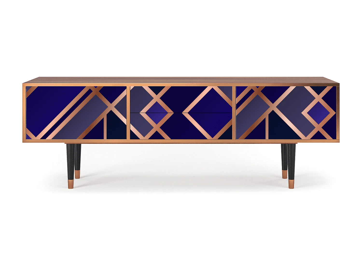 TV-Möbel - 170х59х48 cm - T4 - Aquamarine Getsby, Walnuss