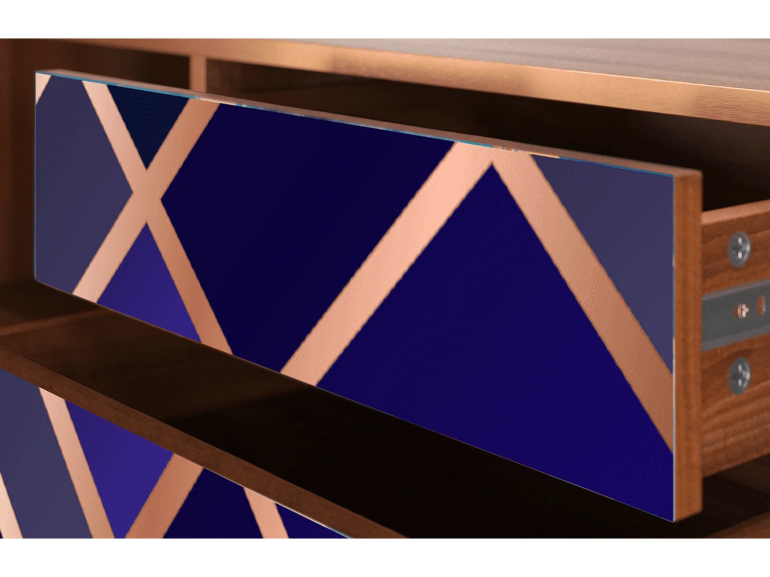 TV-Möbel - 170х59х48 cm - T4 - Aquamarine Getsby, Walnuss