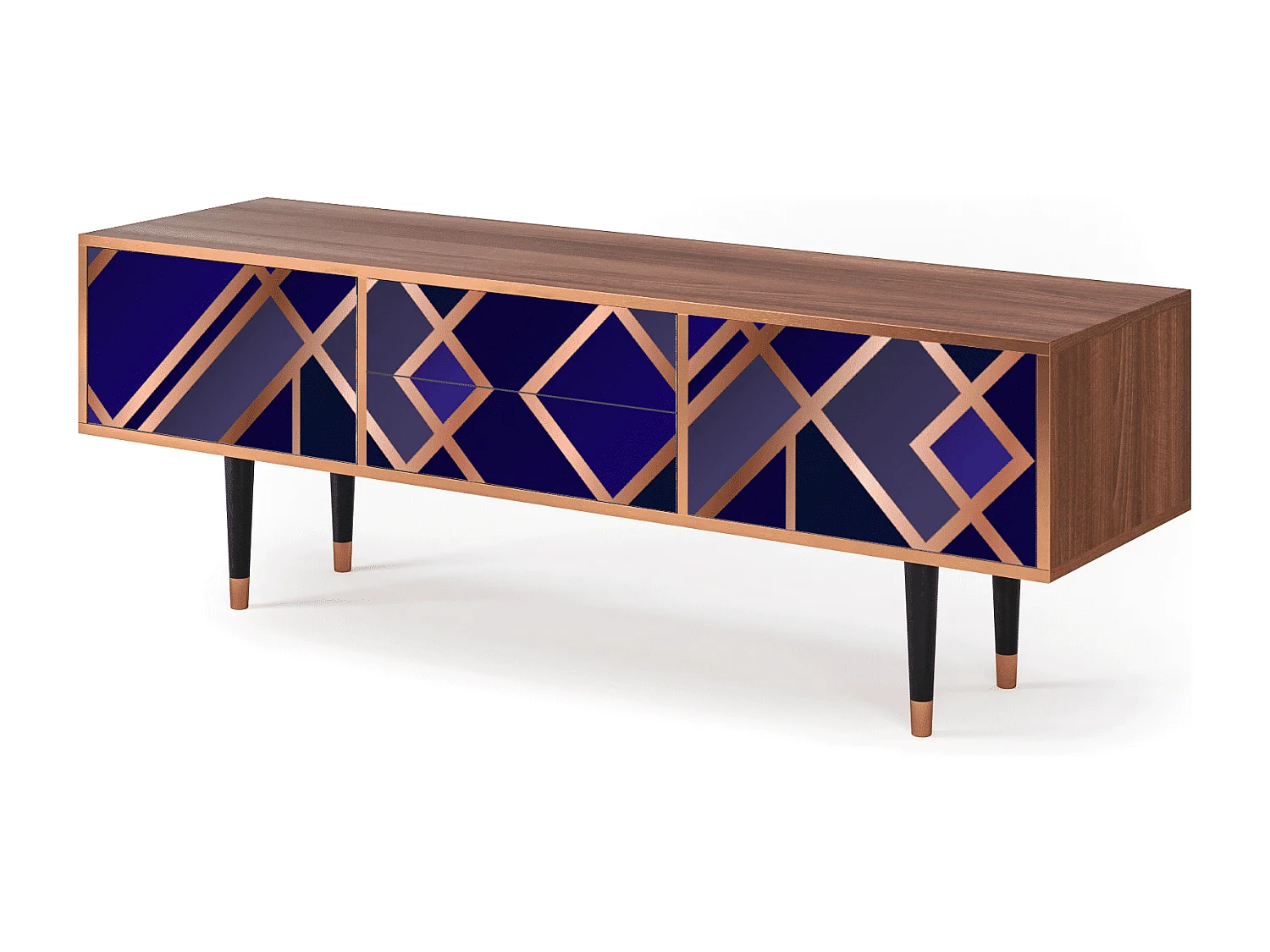 Meuble TV - 170х59х48 cm - T4 - Aquamarine Getsby, Noyer