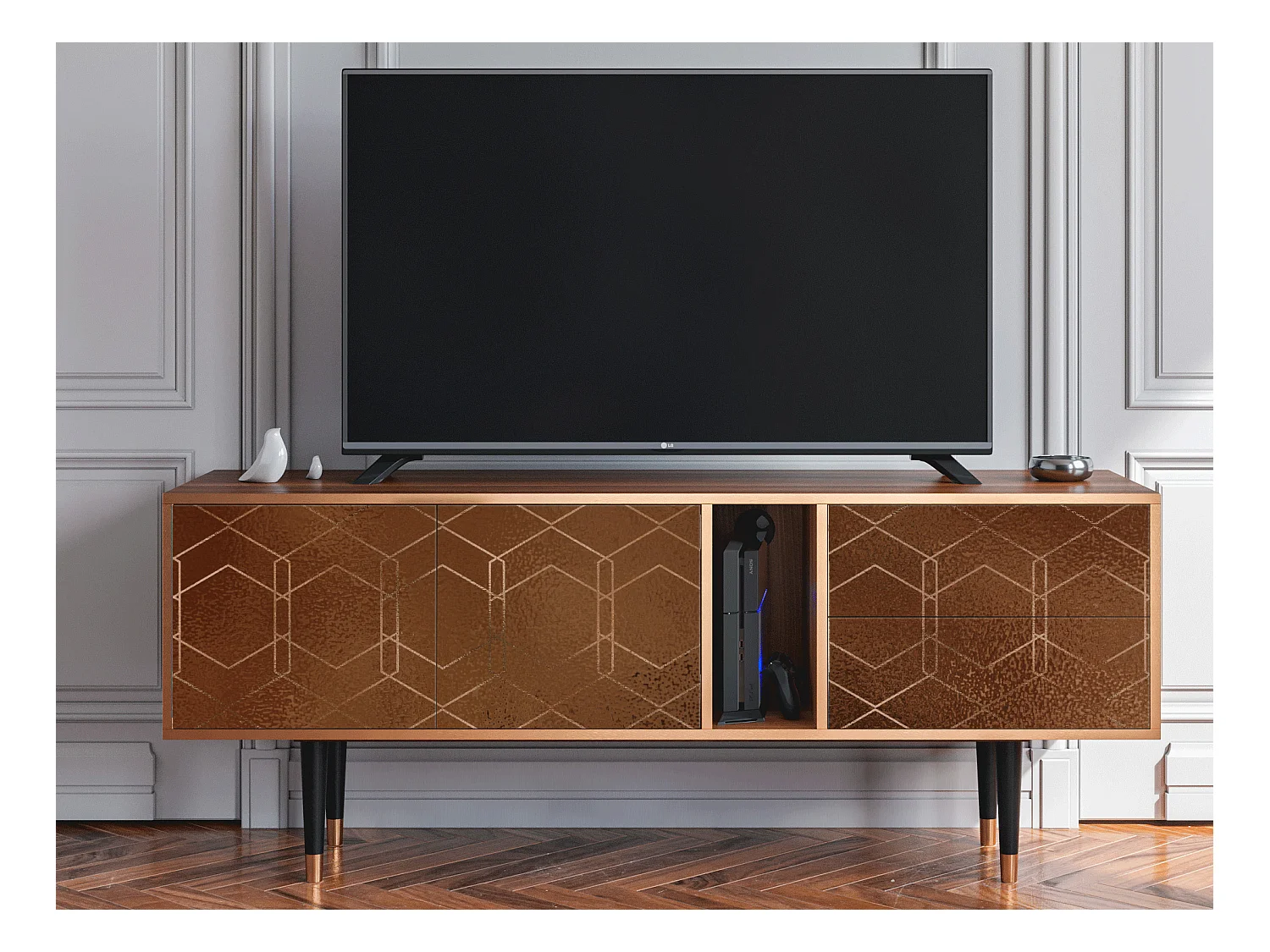 Meuble TV - 170х69х48 cm - T1 - Chocolate Bar, Noyer
