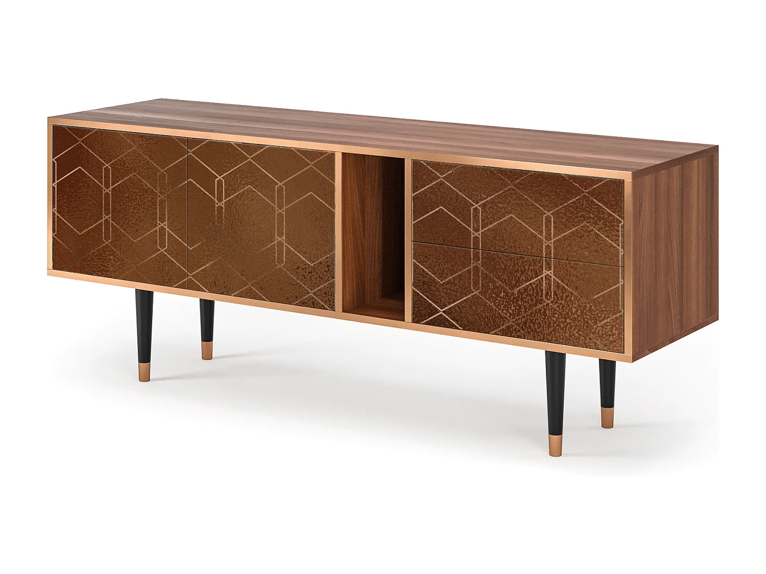 TV-Möbel - 170х69х48 cm - T1 - Chocolate Bar, Walnuss