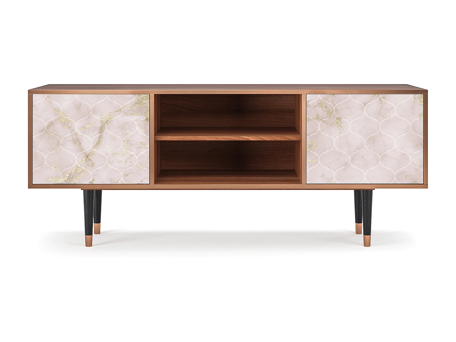 Meuble TV - 170х69х48 cm - T2 - Dirty Roses, Noyer