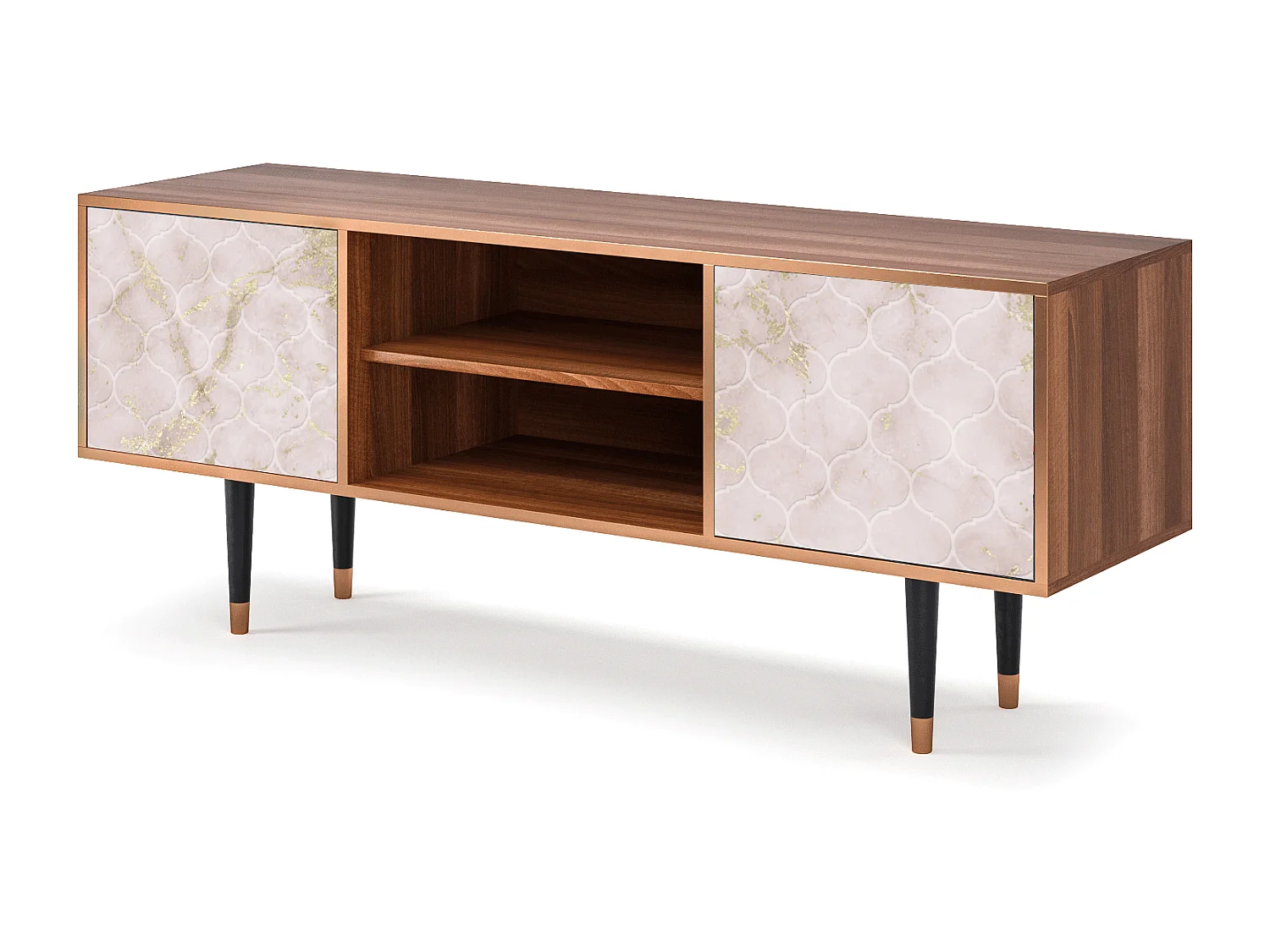 Meuble TV - 170х69х48 cm - T2 - Dirty Roses, Noyer