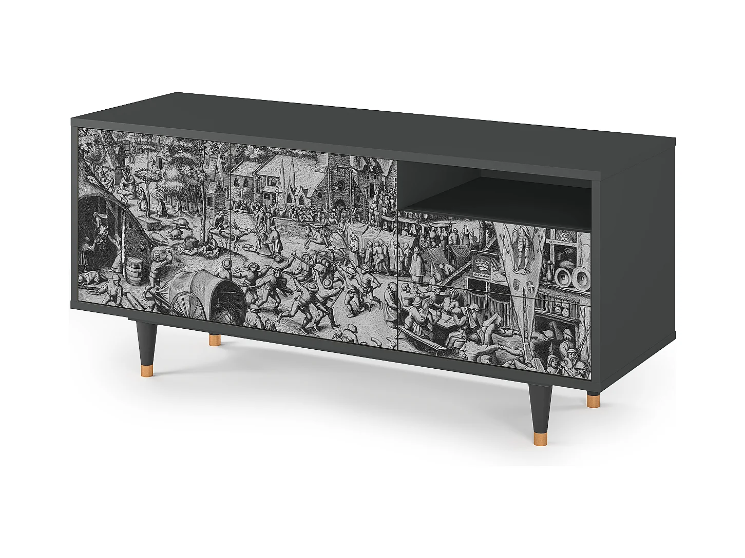 Meuble TV - 125х56х41 cm - T7 - The Festival of Saint, Anthracite