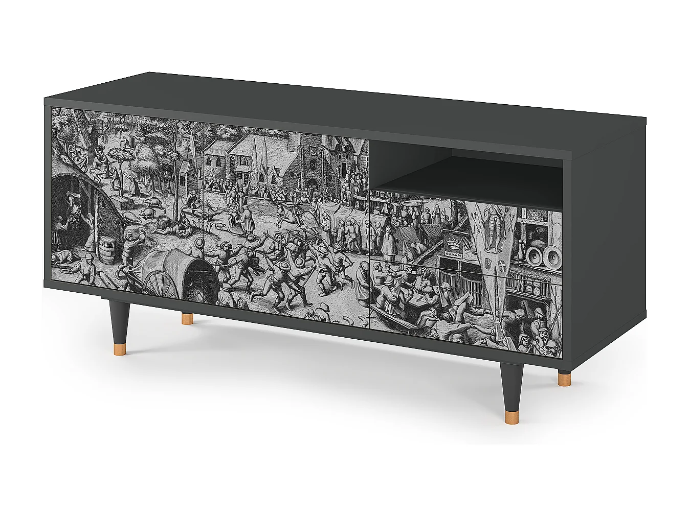 TV-Möbel - 125х56х41 cm - T7 - The Festival of Saint, Anthrazit