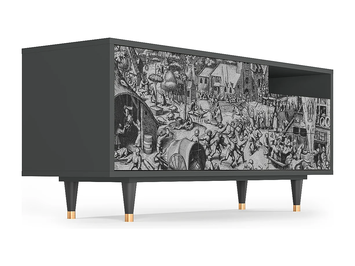 TV-Möbel - 125х56х41 cm - T7 - The Festival of Saint, Anthrazit