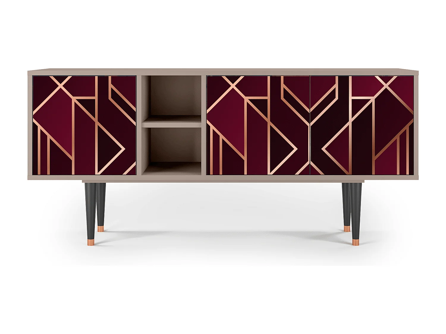 Meuble TV - 150х69х41 cm - T5 - Burgundy Jewelery, Latte