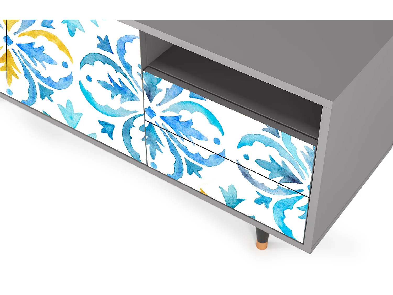 TV-meubel - 125х56х41 cm - T7 - Lisbon Flover, Grijs