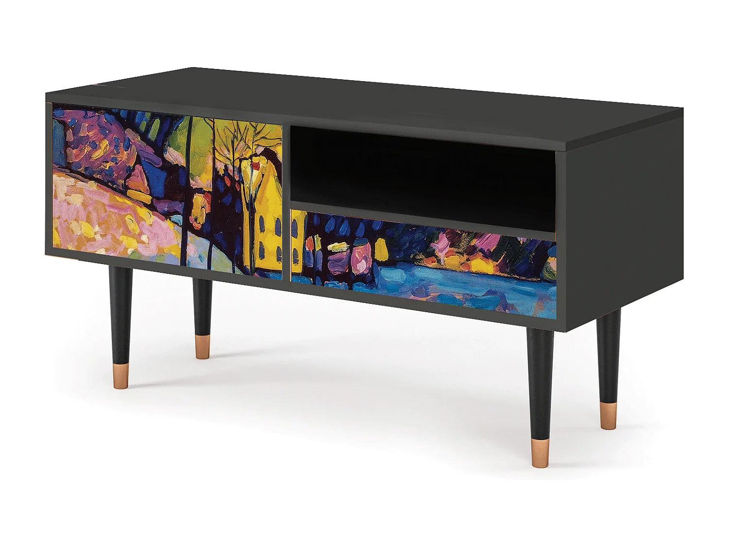 TV-Möbel - 115х59х48 cm - T3 - Winter Landscape, Anthrazit