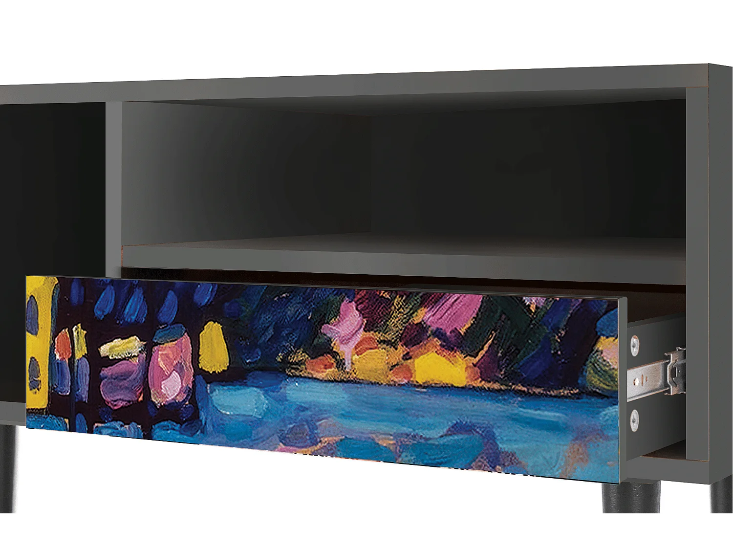 TV-Möbel - 115х59х48 cm - T3 - Winter Landscape, Anthrazit