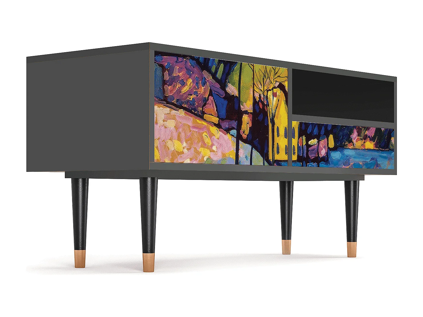 TV-Möbel - 115х59х48 cm - T3 - Winter Landscape, Anthrazit