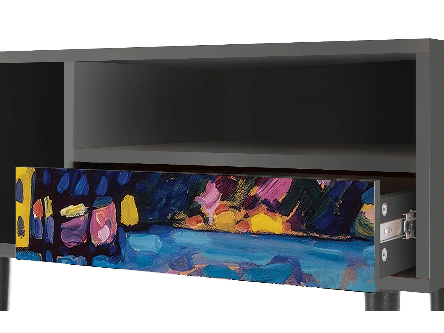 TV-Möbel - 115х59х48 cm - T3 - Winter Landscape, Anthrazit