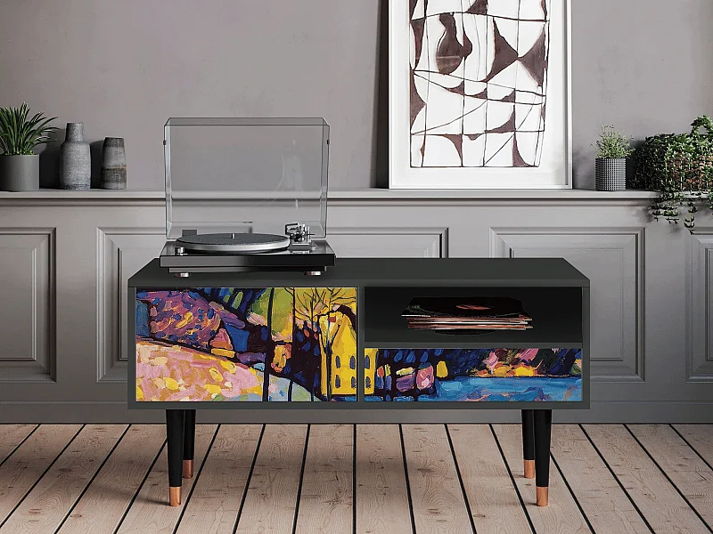 TV-Möbel - 115х59х48 cm - T3 - Winter Landscape, Anthrazit