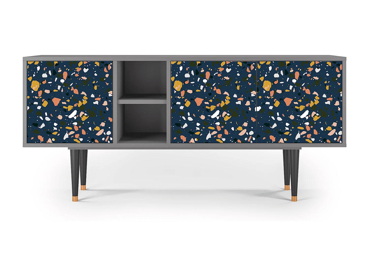 Meuble TV - 150х69х41 cm - T5 - Night Sky Langhterns, Gris